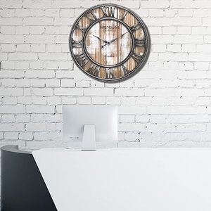 SWIZMIUART Farmhouse Wood Wall Clock